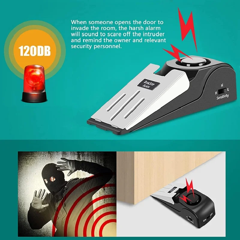 120db Wireless Door Stop Stopp - Door Stop Alarm のレビューと価格