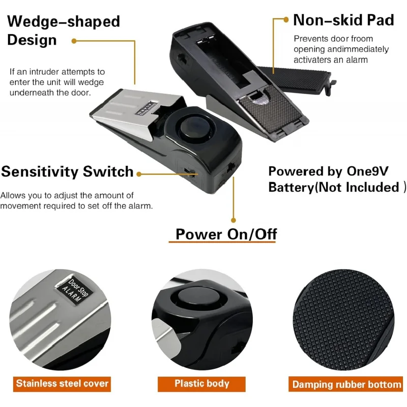 120db Wireless Door Stop Stopp - Door Stop Alarm のレビューと価格