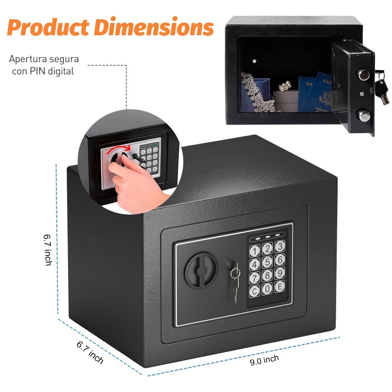 Digital Electronic Safe Box wi - Lockbox Key Secure のレビューと価格