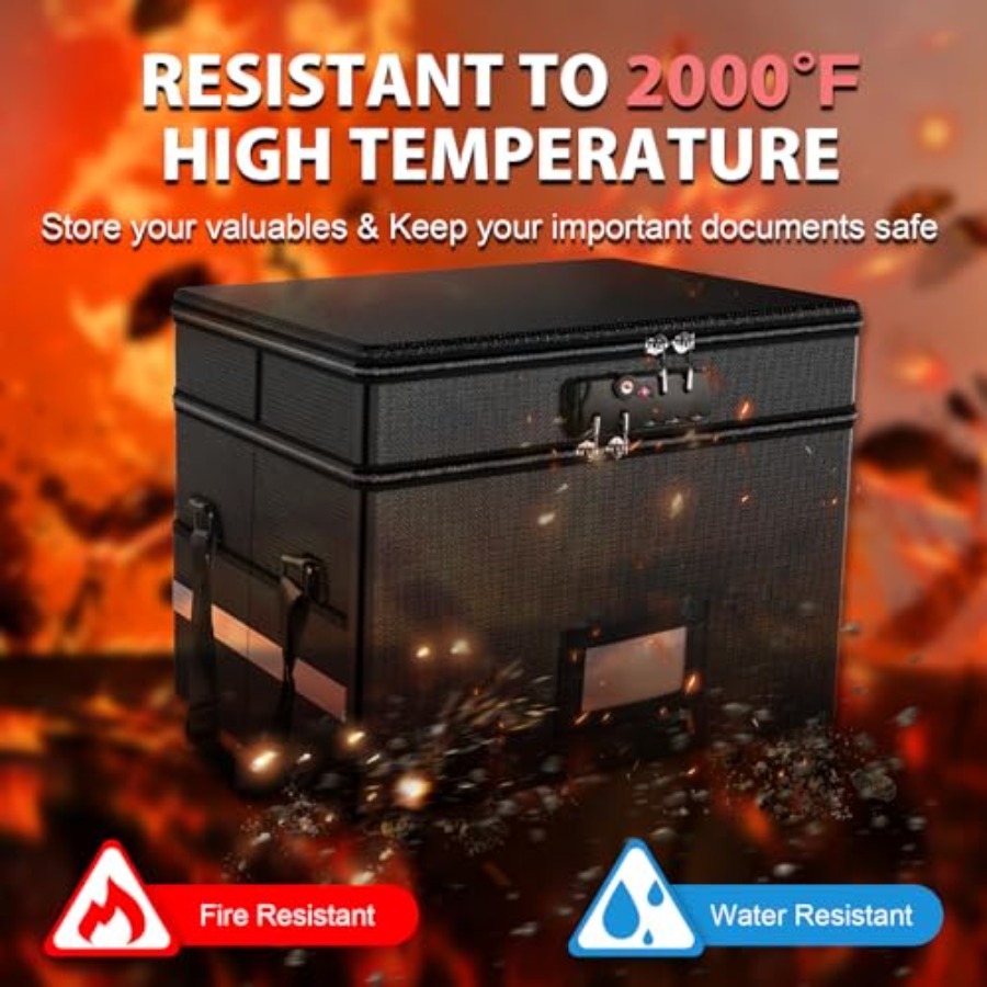Fireproof Document Box with Lo - Fire Safe Document のレビューと価格