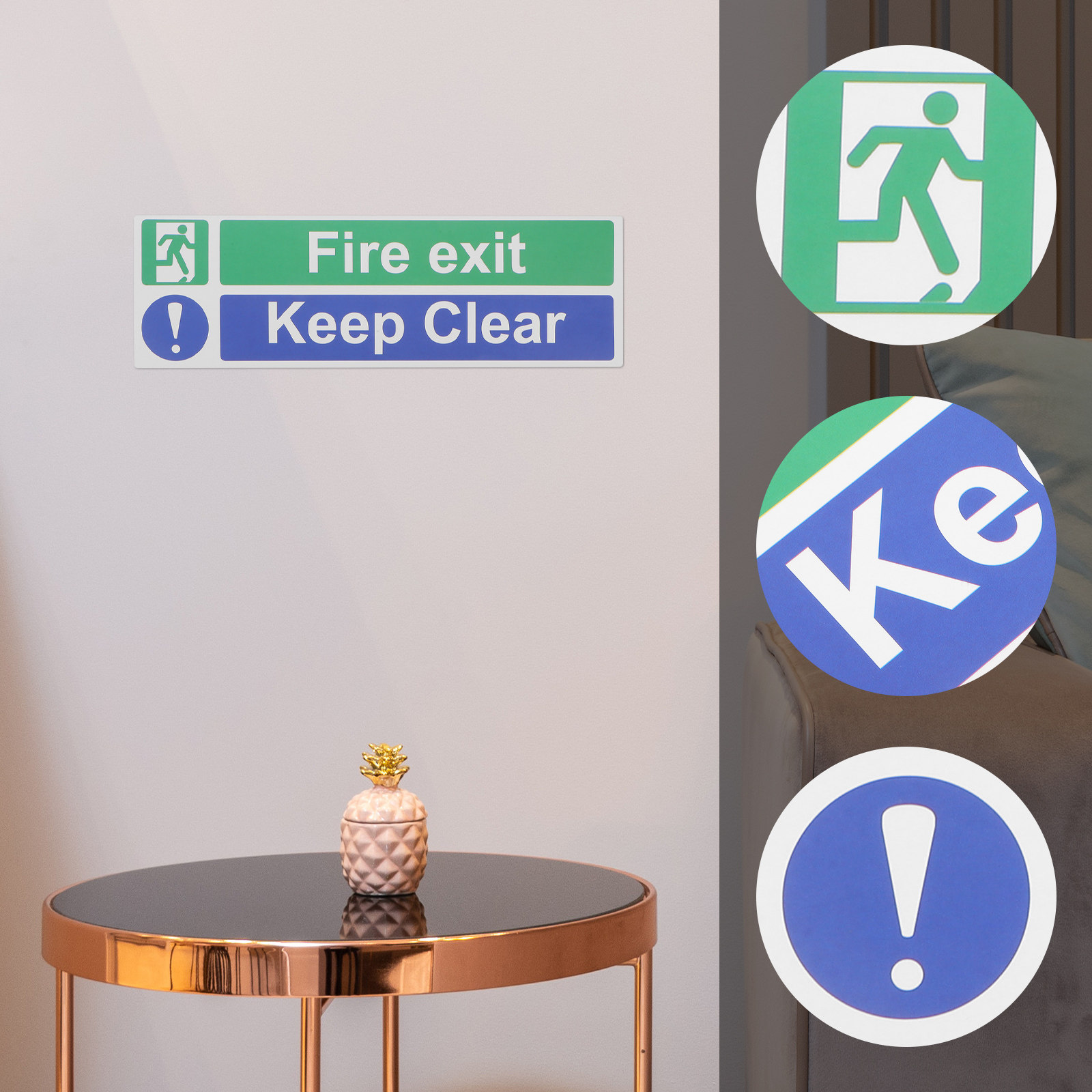 5Pcs Emergency Exit Keep Clear - Emergency Exit Sign のレビューと価格