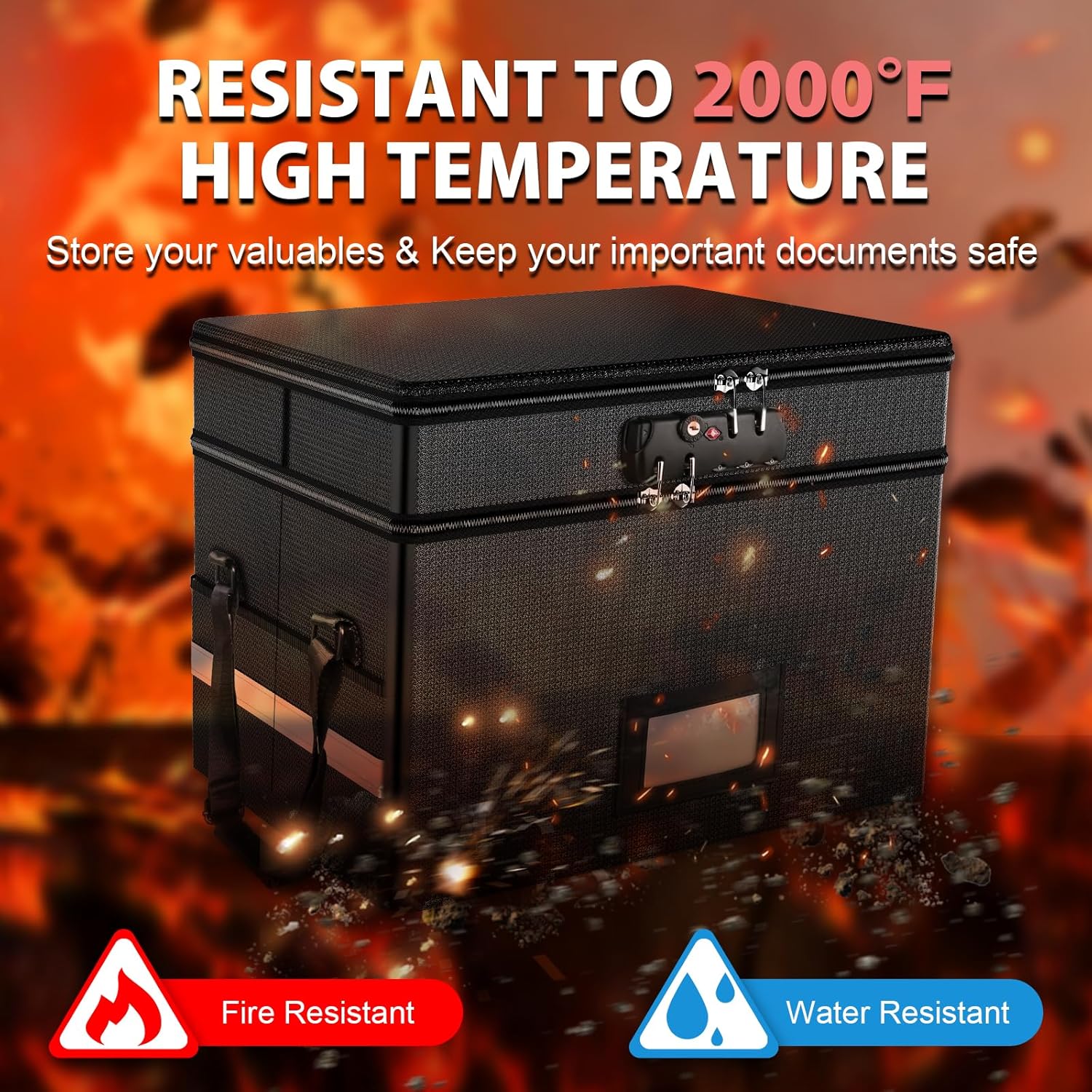 Fireproof Document Box with Lo - Fire Safe Document のレビューと価格