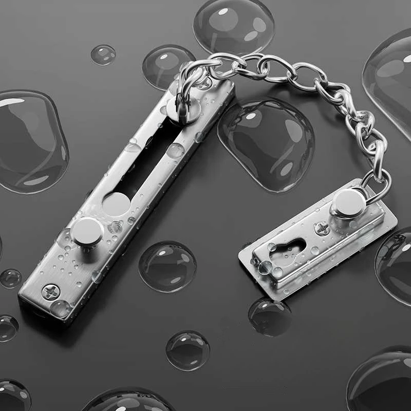 No Drill Stainless Steel Secur - Security Chain Door のレビューと価格