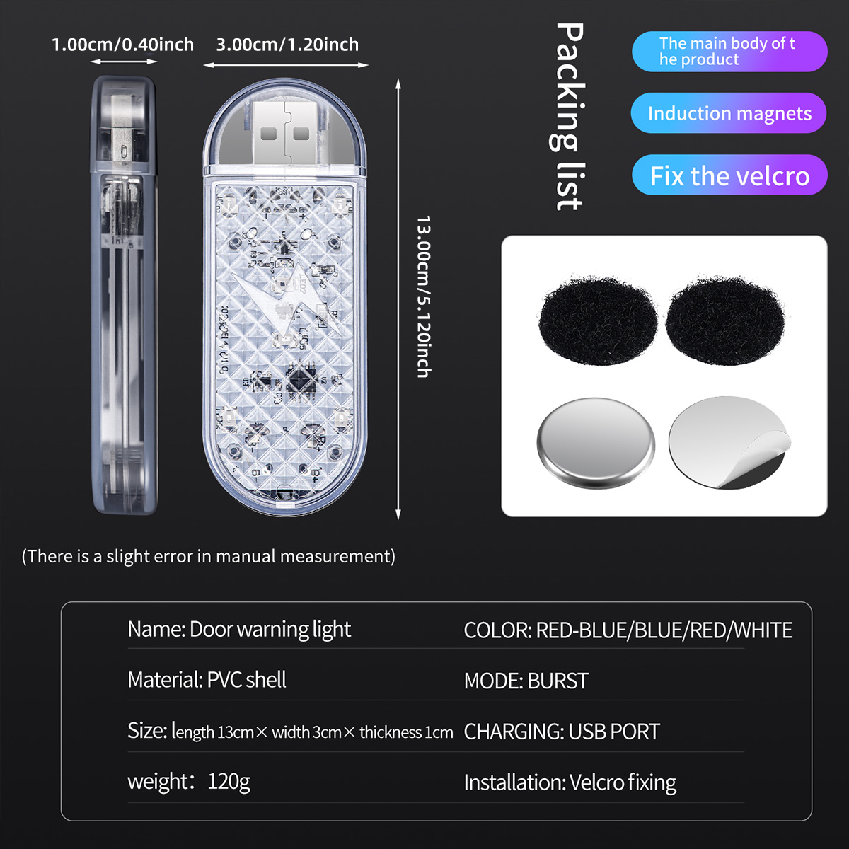 1/2pcs Car Door LED Strobe War - Emergency Exit Sign のレビューと価格