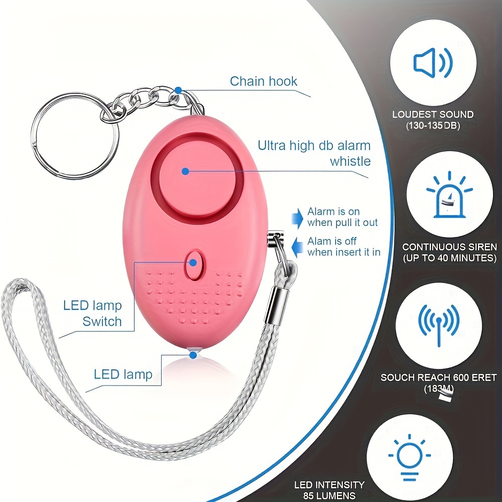 130dB Personal Safety Alarm wi - Personal Alarm Keychain のレビューと価格