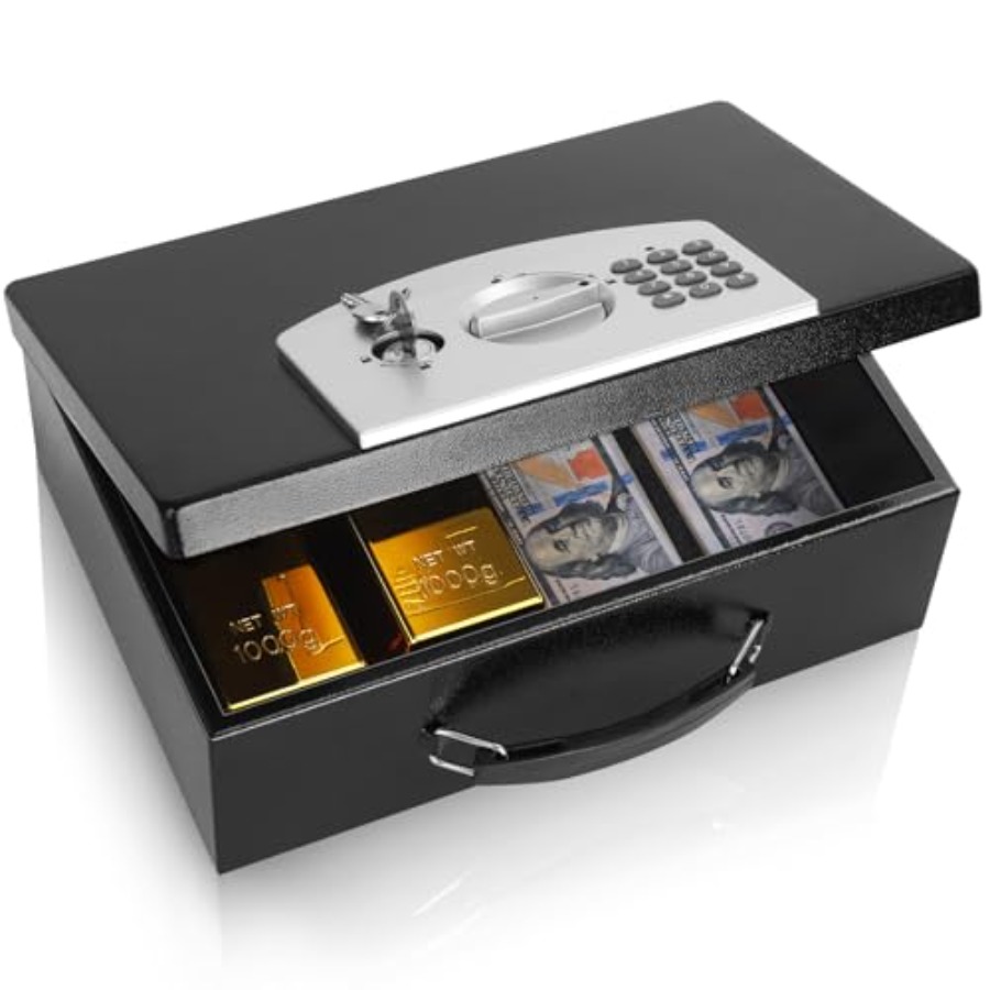 Portable Metal Safe Box with D - Fire Safe Document のレビューと価格