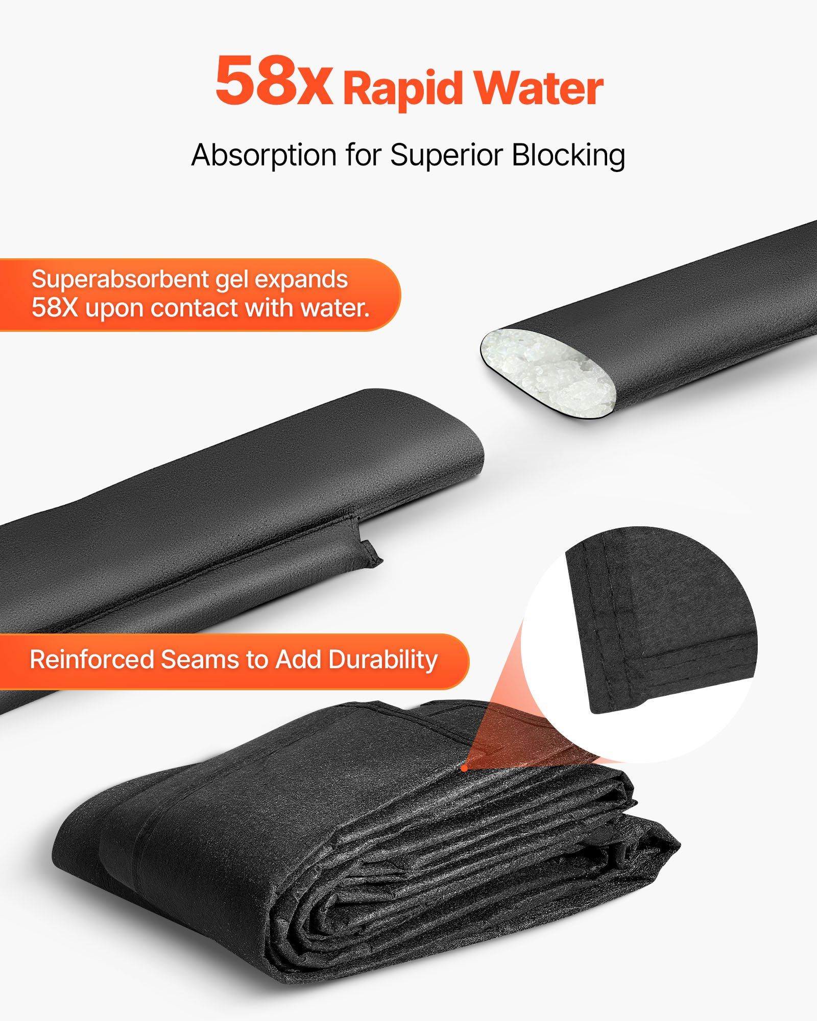 Flood Barrier, 8 Pack, 1.6 x 1 - Flood Barrier Bag のレビューと価格