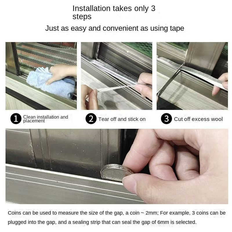 3Meters Brush Strip Self Adhes - Window Lock Bar のレビューと価格