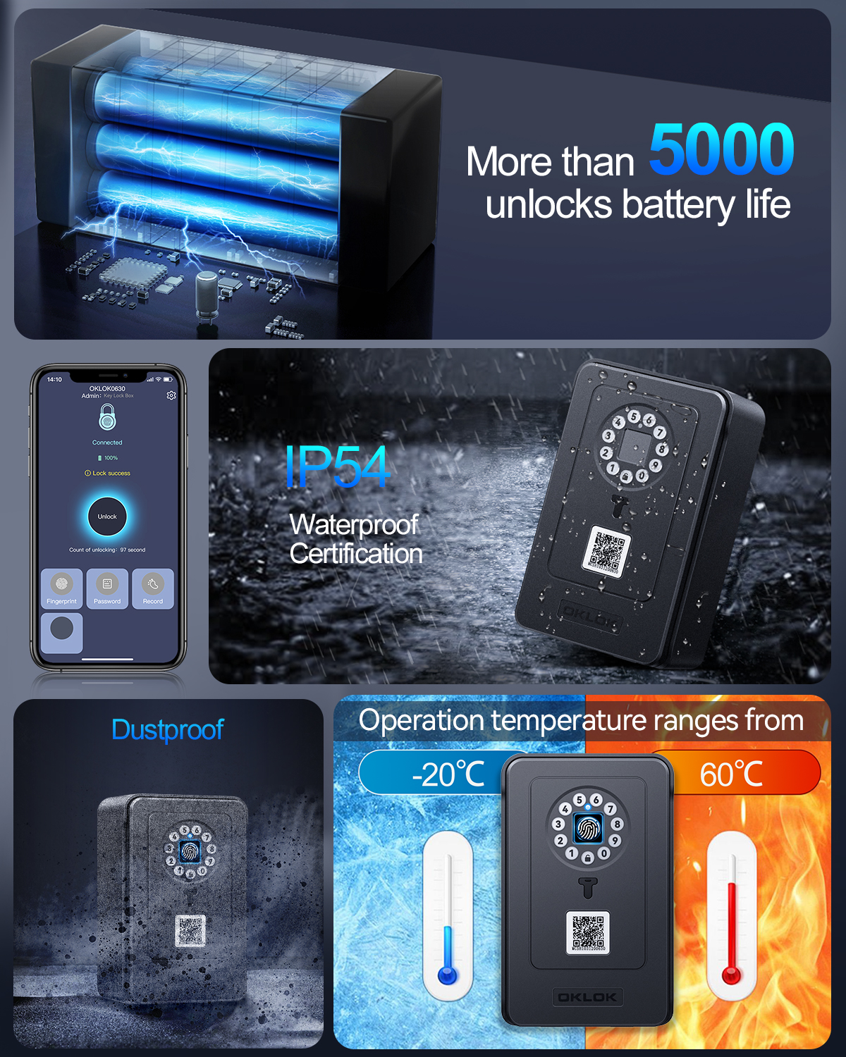 Wireless Smart lock Box Blueto - Lockbox Key Secure のレビューと価格