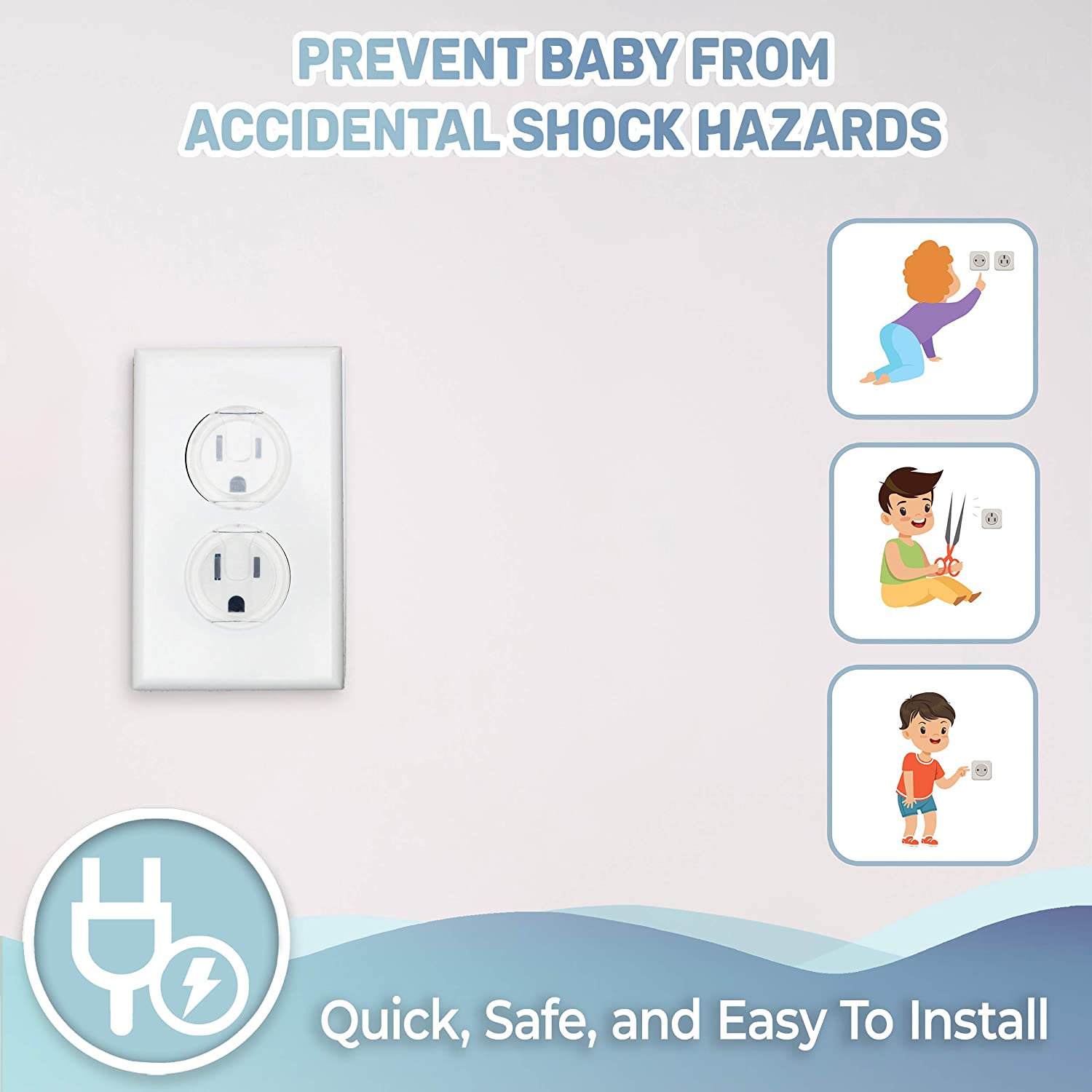 10pcs Outlet Covers, American  - Outlet Cover Baby のレビューと価格