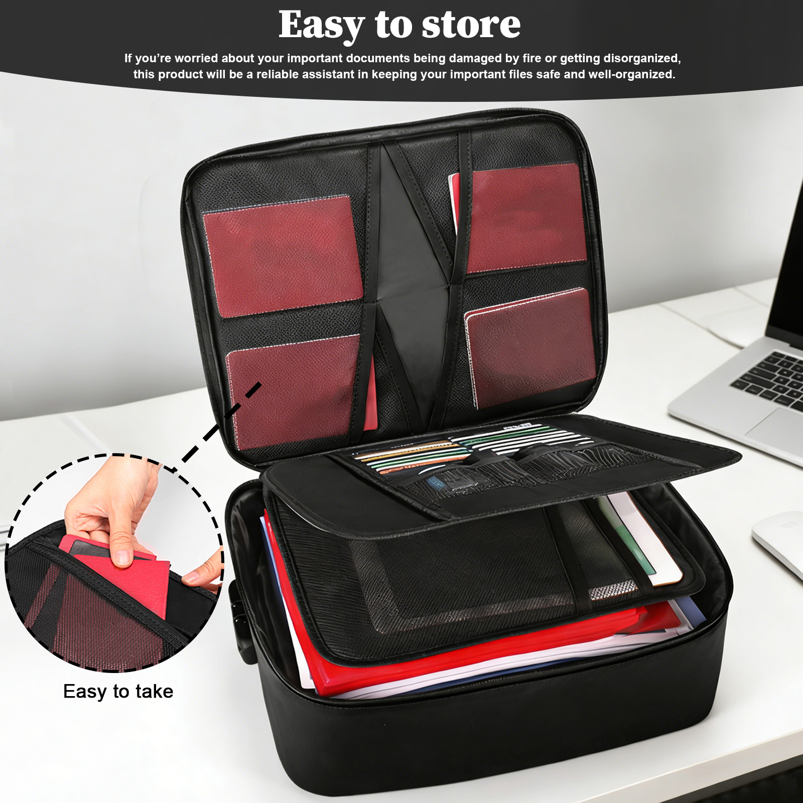 Fireproof Document Bag with Lo - Fire Safe Document のレビューと価格