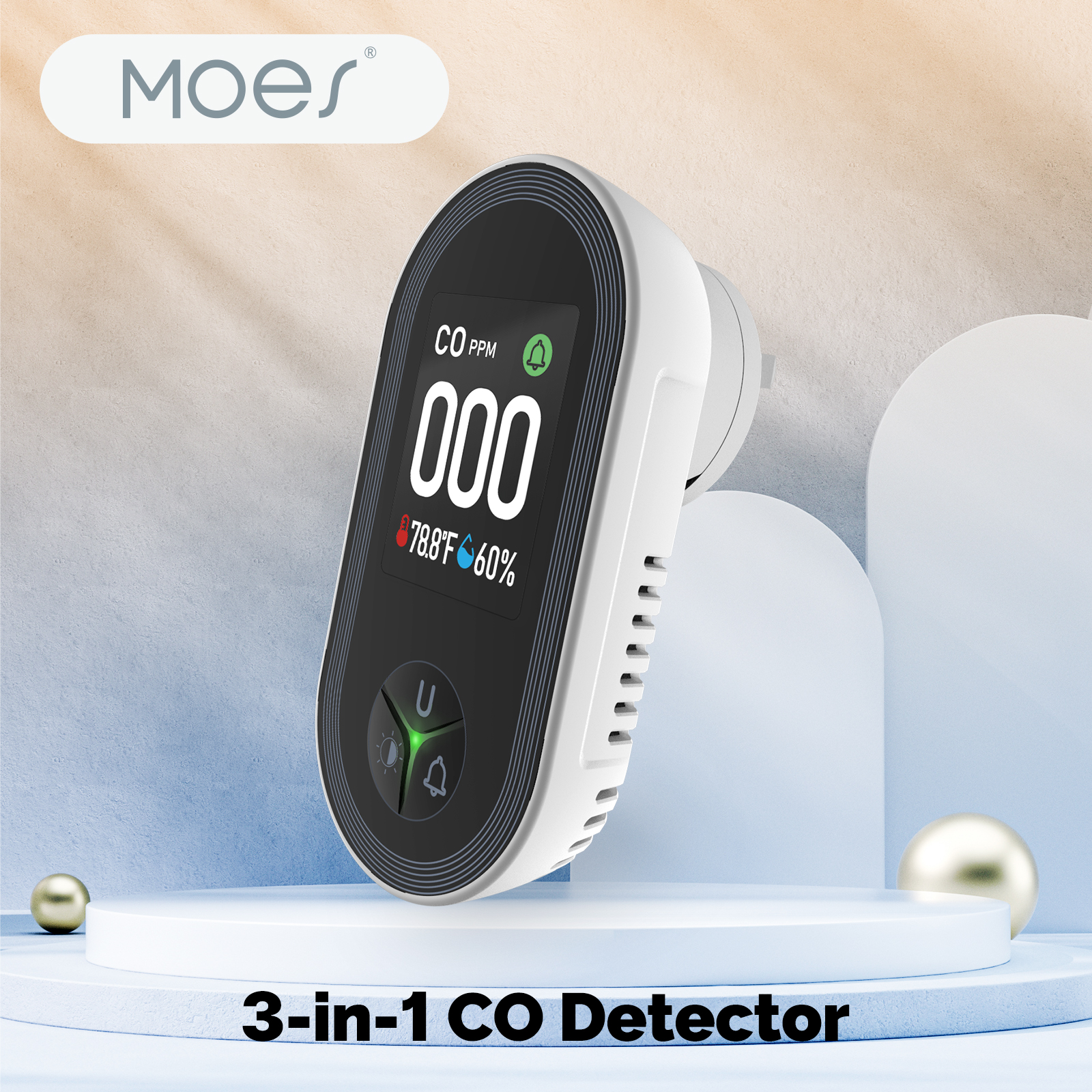 MOES 3in1 Carbon Monoxide Dete - Co Detector Plug のレビューと価格