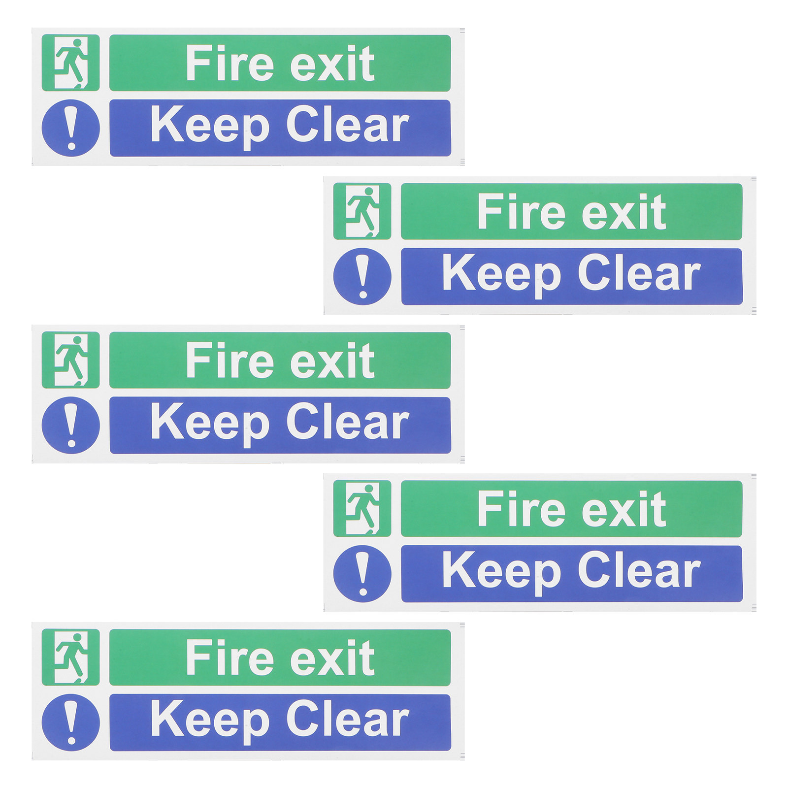 5Pcs Keep Exit Clear Sticker H - Emergency Exit Sign のレビューと価格